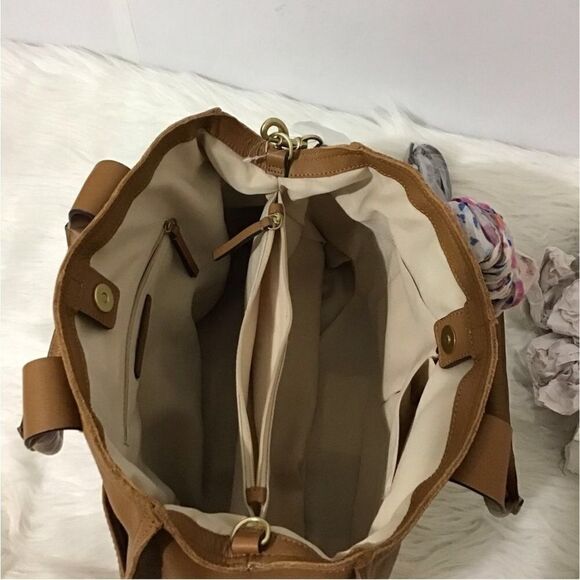 Lucky Brand Dina Leather Multi-Functional Satchel New - Picture 9 of 14